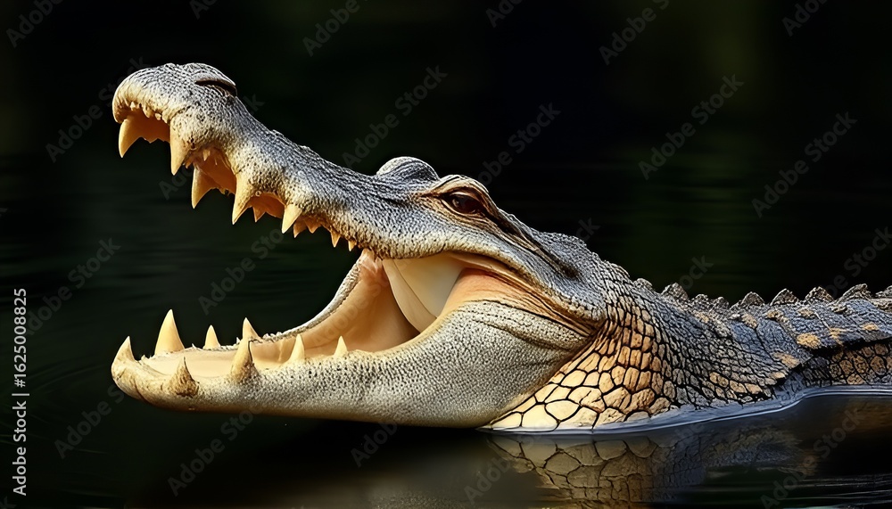 Obraz premium Crocodile snapping its jaws