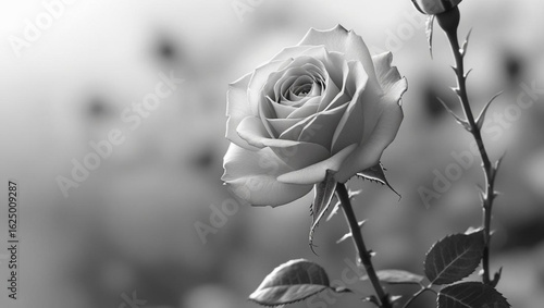 monochrome rose flower