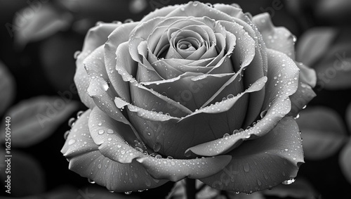 monochrome rose flower