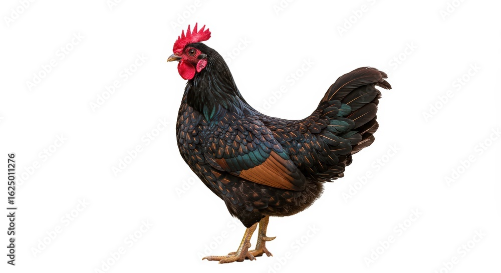 Fototapeta premium Black and brown rooster