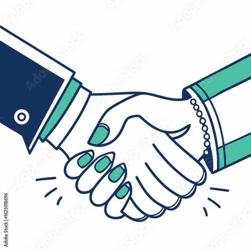 Two hands shaking in a business agreement symbolizing partnership trust and collaboration