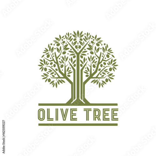 Olive tree logo icon design vector template