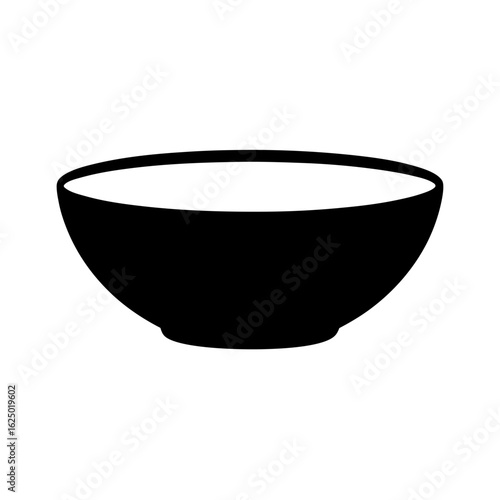 Simple bowl silhouette standing on a white background showing clean lines.