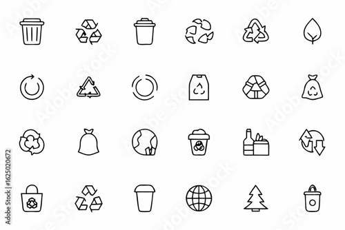 A focused set on recycling, waste reduction, and circular economy concepts. Perfect for community programs, educational posters, and eco-friendly product labels