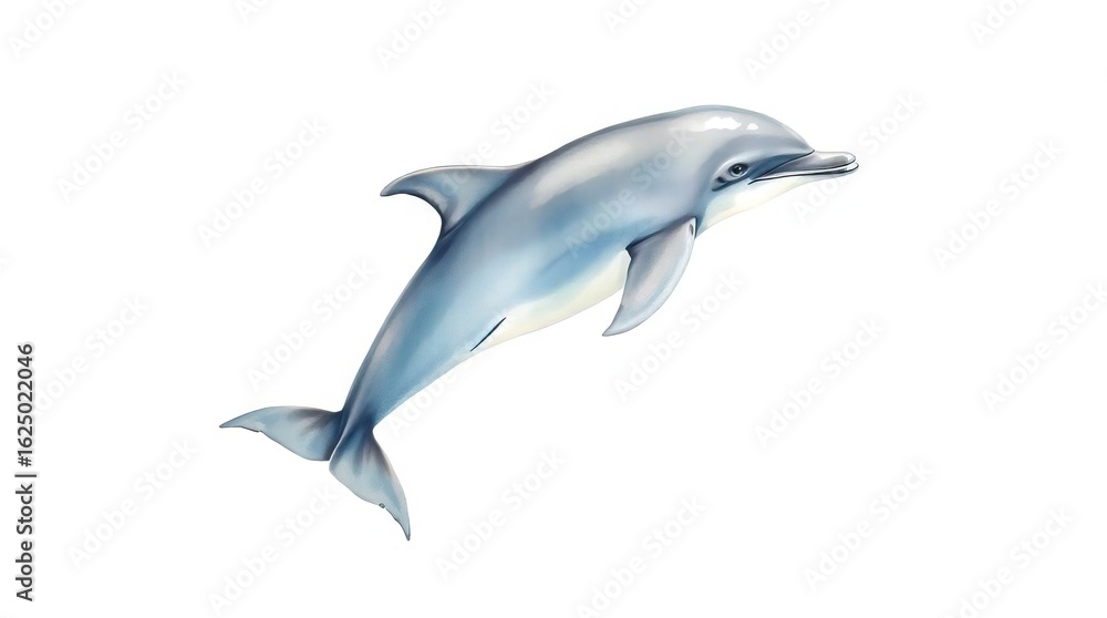 Fototapeta premium dolphin isolated on white background