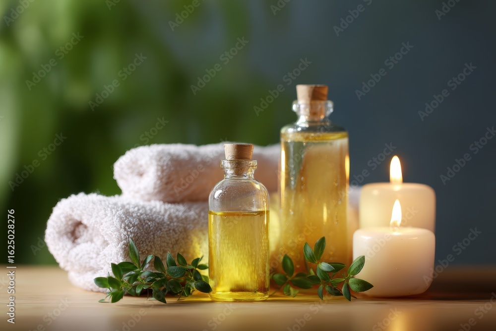 26. Spa treatment scene with essential oils, candles, and relaxing atmosphere 26. Spa treatment scene with essential oils, candles, and relaxing atmosphere