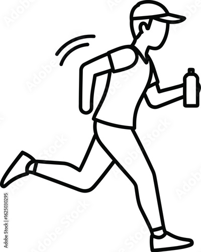 Illustration of a runner in motion