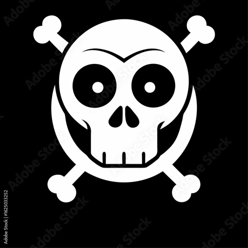 A striking minimalist digital art creation featuring a solitary white primate rendered with bold black outlines and vibrant accent colors including yellow cyan and magenta