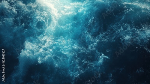 Wallpaper Mural Deep Azure Ocean Waves with Foamy Ridges and Turbulent Currents Captured in High Detail Under Natural Light Conditions Torontodigital.ca