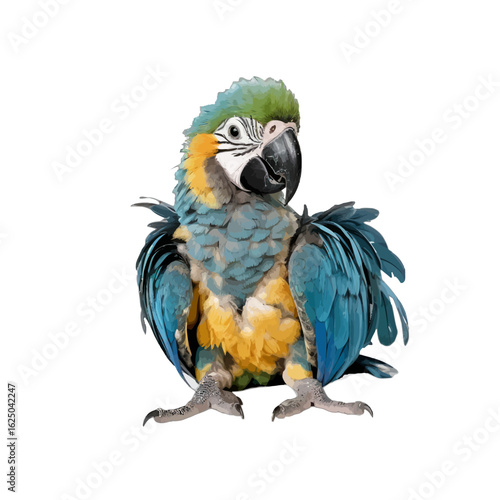 blue and yellow macaw