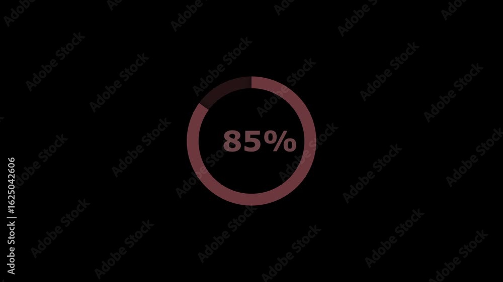 Progress Bar Circle 71 Percent Loading Indicator Minimalist Dark Background Data Visualization
