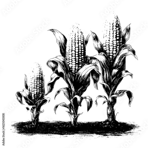 The growth stages of corn maize encompass a modern agricultural crop with vegetable cobs and kernels, including seedling, stalk and leaf development, cob formation, grain filling, and harvest