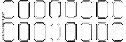 frame icon set, Elegant ornamental frames and borders for classic design projects and vintage aesthetics