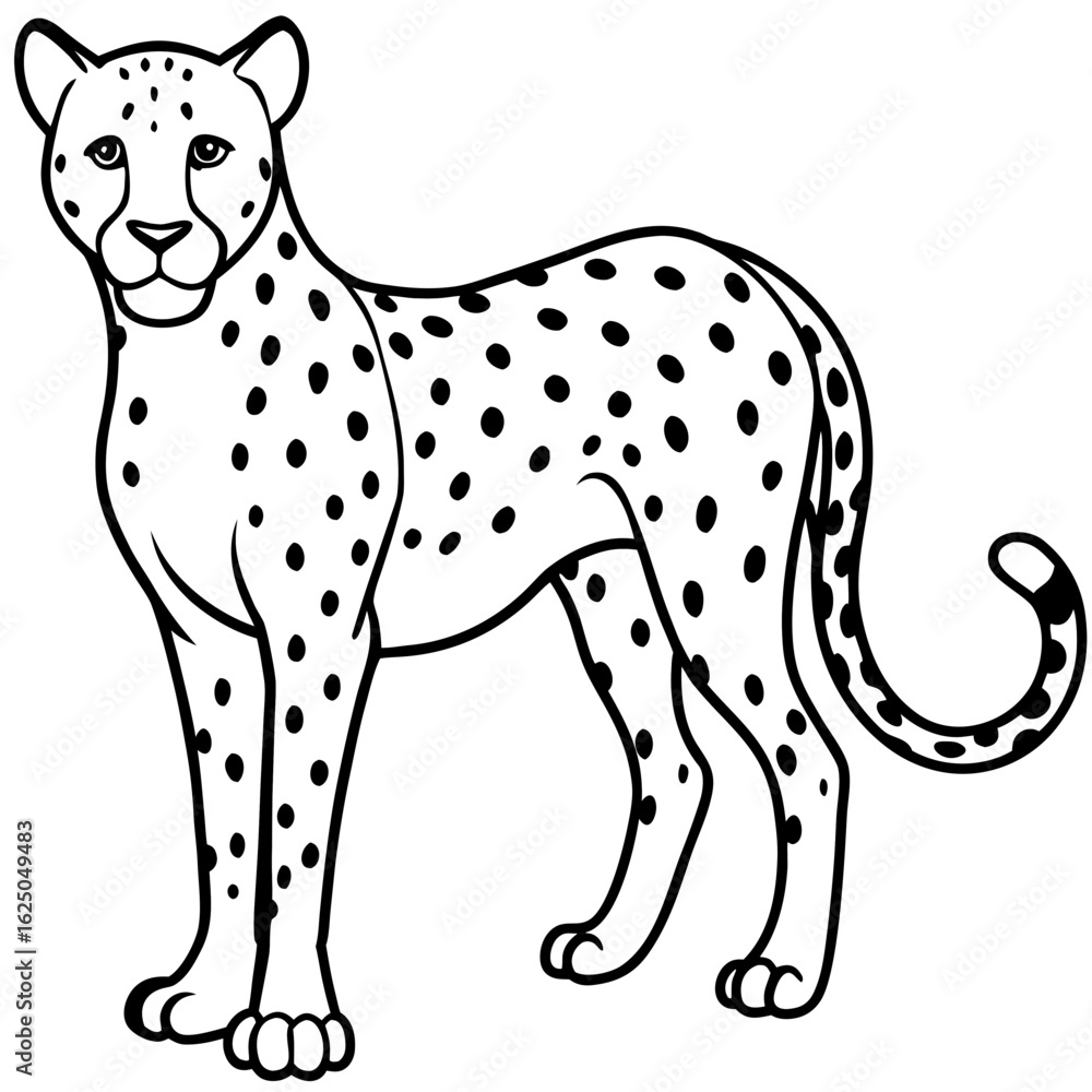 Fototapeta premium Simple Cheetah Vector Art