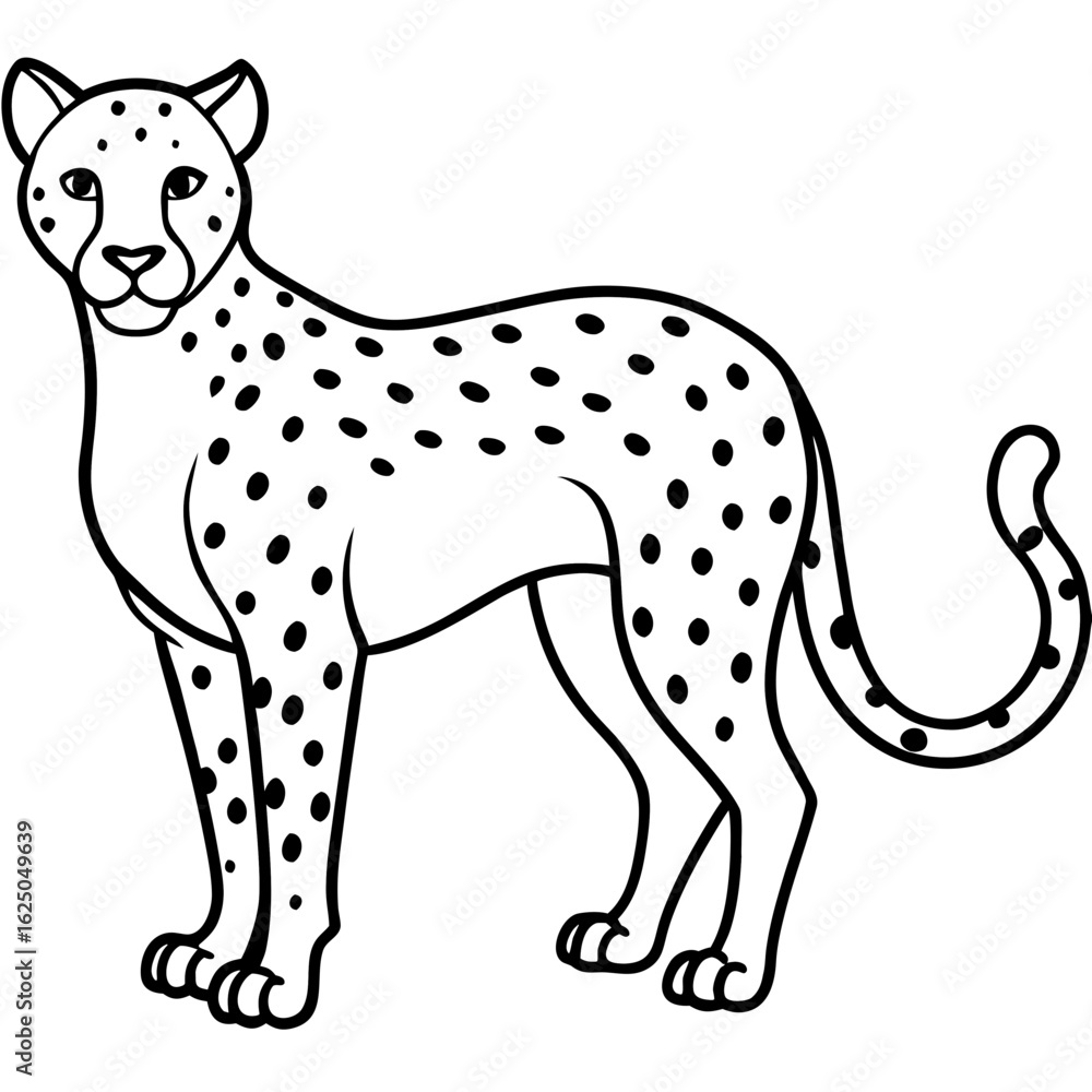 Fototapeta premium Simple Cheetah Vector Art
