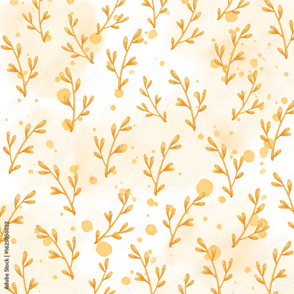 Naklejka premium Hello Autumn Seamless Pattern Set | Cozy Fall Watercolor Backgrounds