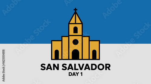 San Salvador Day 1 with Iconic Landmark and Radiating Lines Design