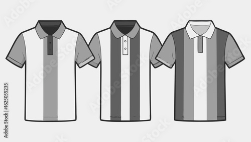 Women's dress patterns presented in an array of colors, emphasizing unique design variations and styles..eps