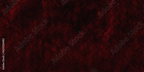 Red color powder explosion isolated on black background. Colorful dust explode. Paint Holi, dust particles splash. Network concept with spray. Futuristic technology element. 3D rendering.