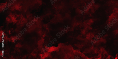 Red color powder explosion isolated on black background. Colorful dust explode. Paint Holi, dust particles splash. Network concept with spray. Futuristic technology element. 3D rendering.