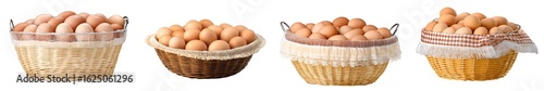 Wallpaper Mural Collection of various basket of brown eggs isolated on transparent background Torontodigital.ca