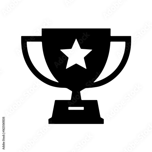 Stellar achievement trophy icon for winners circle