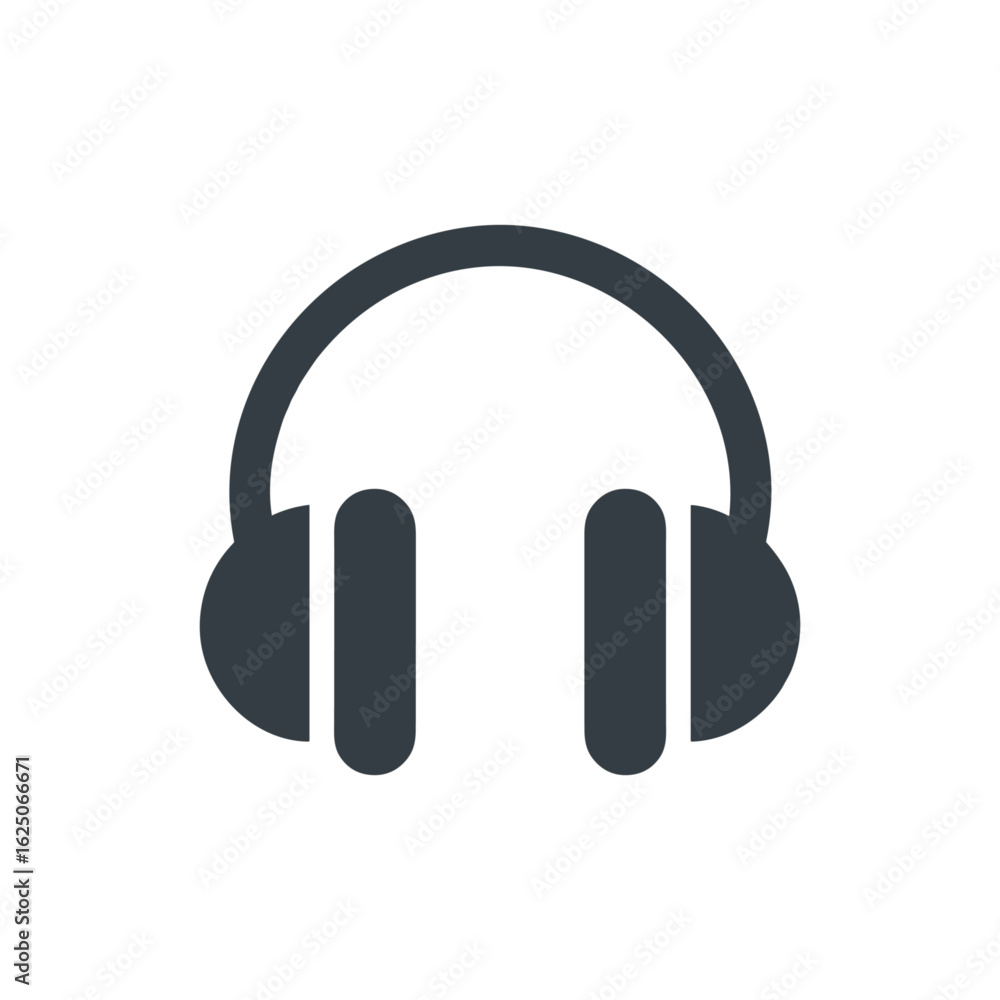 Black headphones resting on a plain background, ideal for music and audio-related content Black headphones resting on a plain background, ideal for music and audio-related content