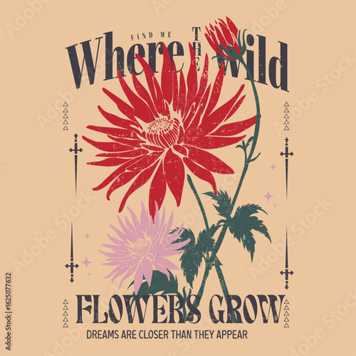 t shirt design for flowers vibe. hand drown fashion design. graphics, bloom tee shirt design, summer tropical Vintage.