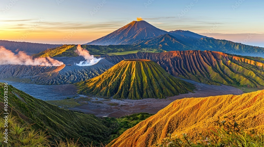 Fototapeta premium Majestic Sunrise over Bromo Tengger Semeru National Park