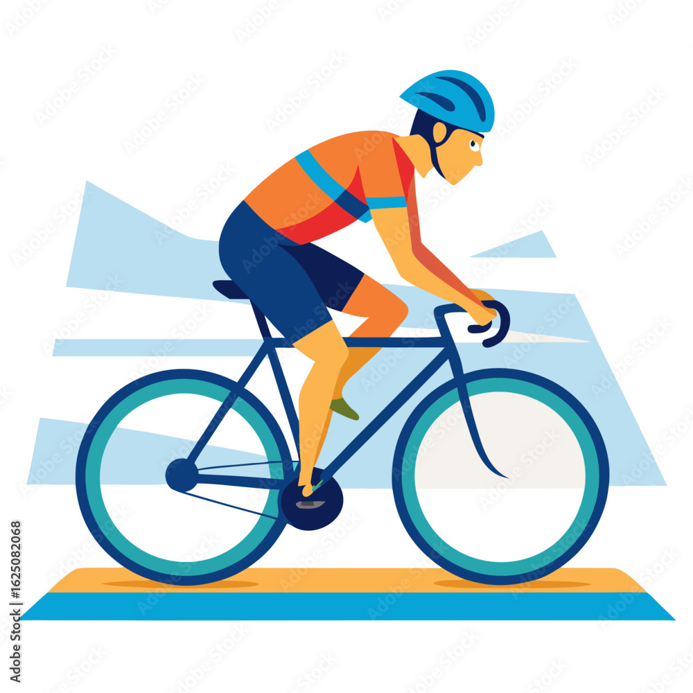 Naklejka premium Competitive Cycling Vector