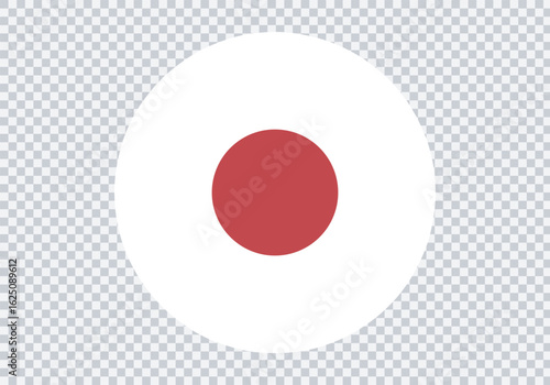 japan flag on white background