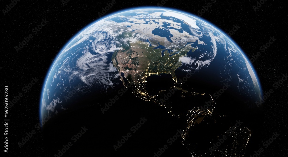 Naklejka premium Earth from space detailed image
