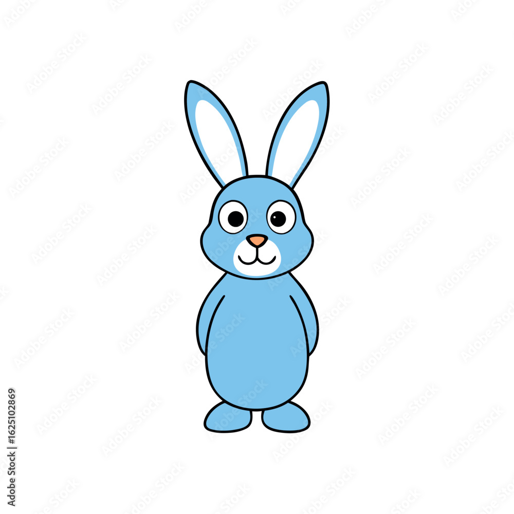 Obraz premium Charming rabbit illustration on a clean white background ideal for children s books and spring themes