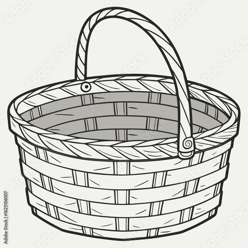  Wicker Basket Vector for Crafts, Storage & Decorative Design Element