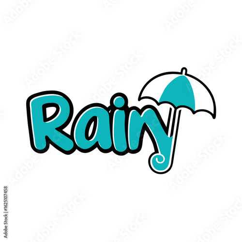 sticker design of rain