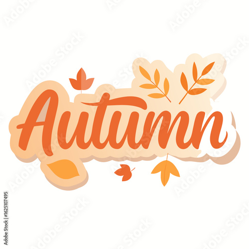 sticker design of autum
