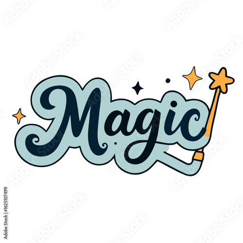 sticker design of magic