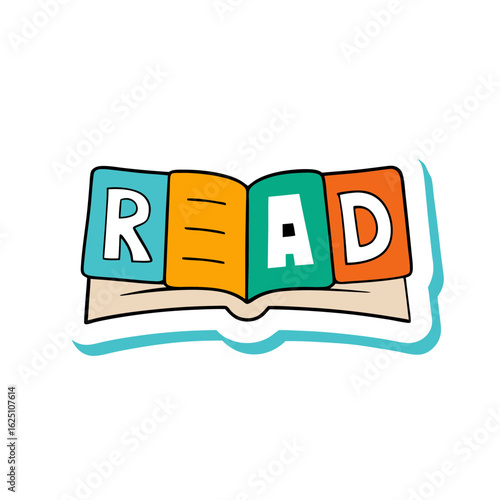 typography sticker design of Read