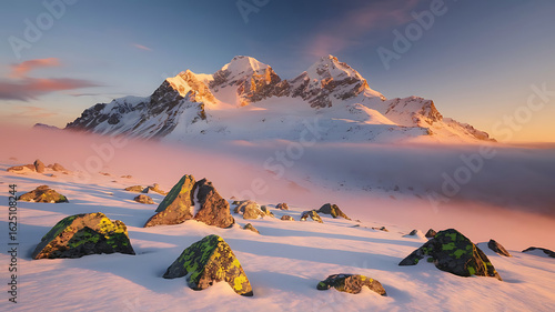 Sunset in the mountains