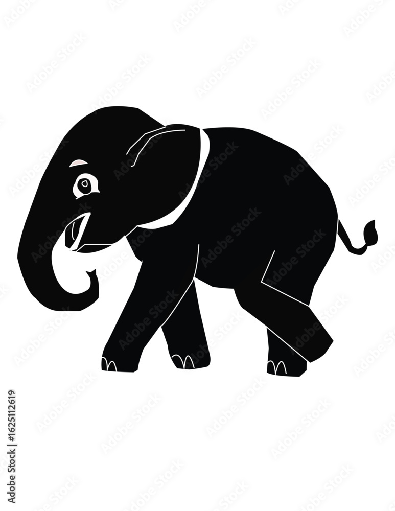 Obraz premium elephant silhouette vector