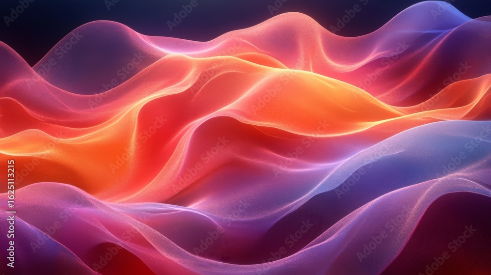 Fototapeta premium Abstract Colorful Waves: A Symphony of Hues