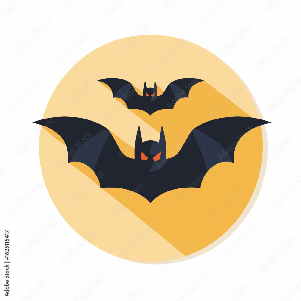 Naklejka premium halloween pumpkin and bats