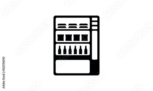 a graphic image with a vending machine theme, on a white background. vector graphic base.
