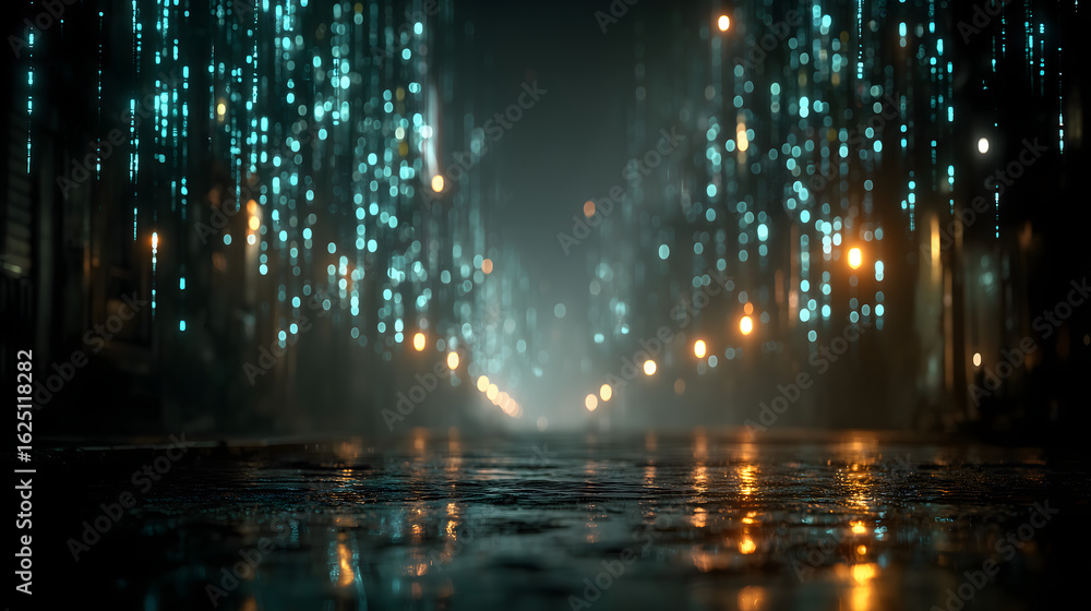 Neon Rain Reflections Cityscape Street View, Blurred Light Display, Urban Night Scene, Beautiful Abstract, Dreamy and Ethereal Neon Rain Reflections Cityscape Street View, Blurred Light Display, Urban Night Scene, Beautiful Abstract, Dreamy and Ethereal