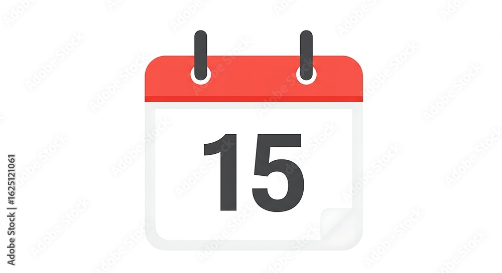 Vector illustration of a desktop calendar icon with a blank page and a number to mark a day or reminder for an event or appointment Vector illustration of a desktop calendar icon with a blank page and a number to mark a day or reminder for an event or appointment