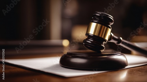 Wallpaper Mural The gavel resting on legal documents symbolizing justice and authority in court. Torontodigital.ca