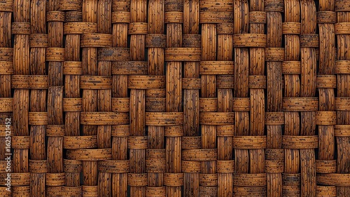 Detailed textural view showing the interweaving of natural fibers in a meticulously crafted basket weave pattern