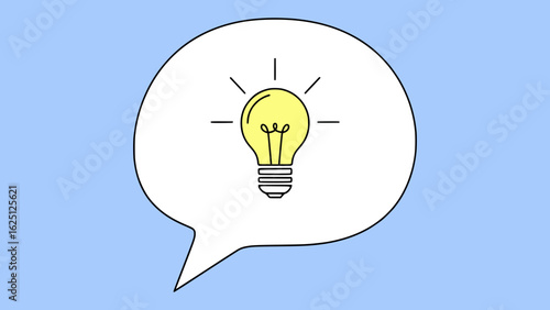 Minimalistischer Vektor für Brainstorming und Diskussion. Eine clevere Idee für die Problemlösung und Verbesserung. Die brillante Erleuchtung für die perfekte mentale Solution vor simplem Hintergrund.