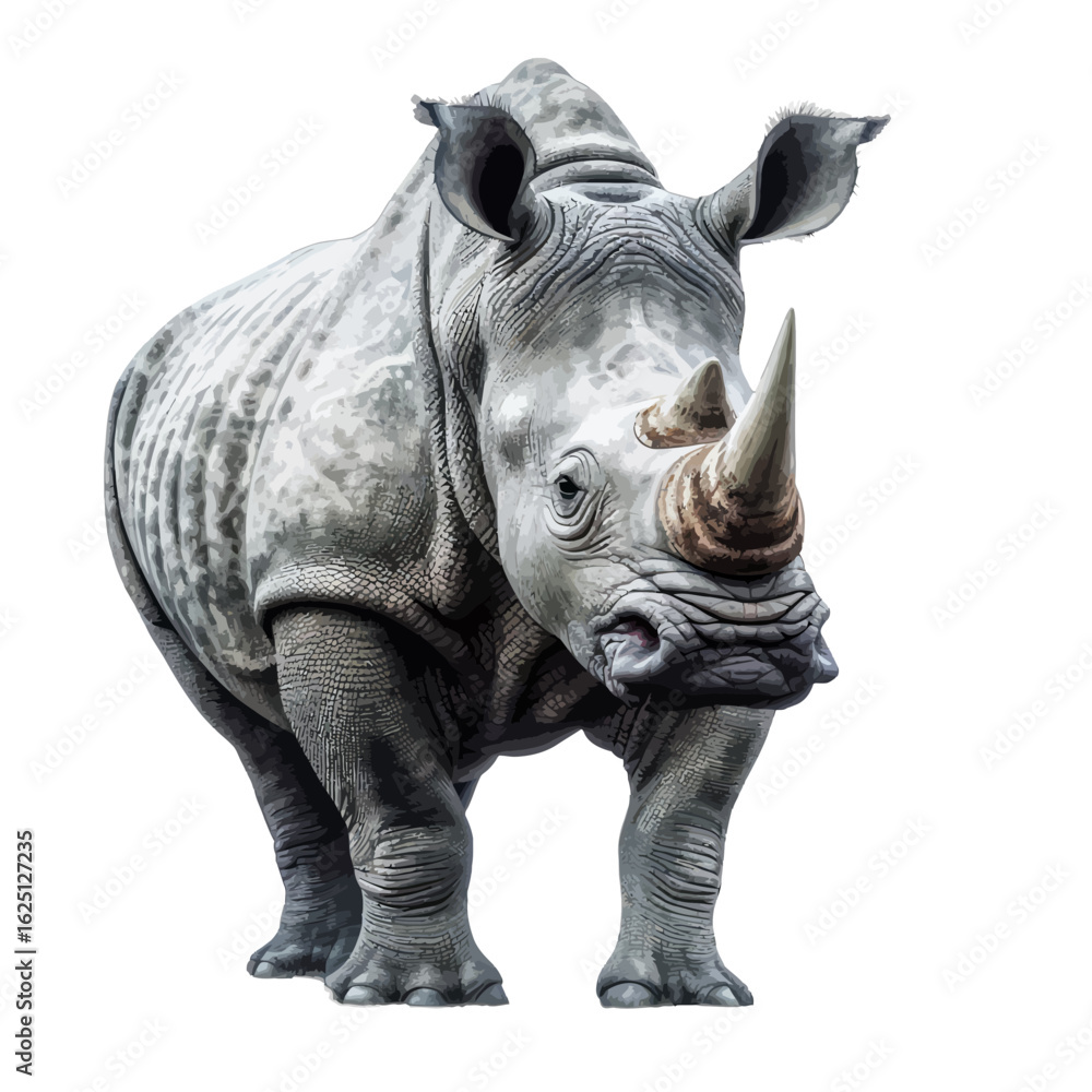 Fototapeta premium rhino isolated on white