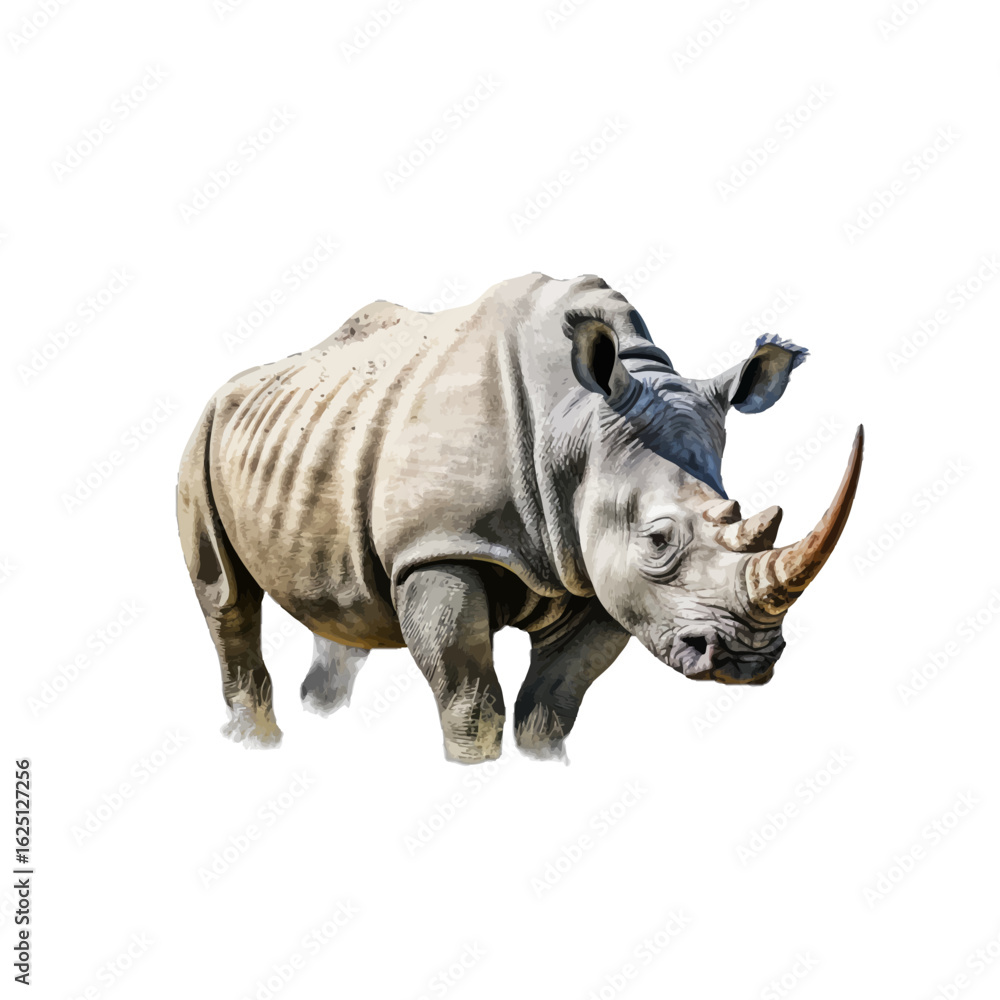 Obraz premium rhino isolated on white